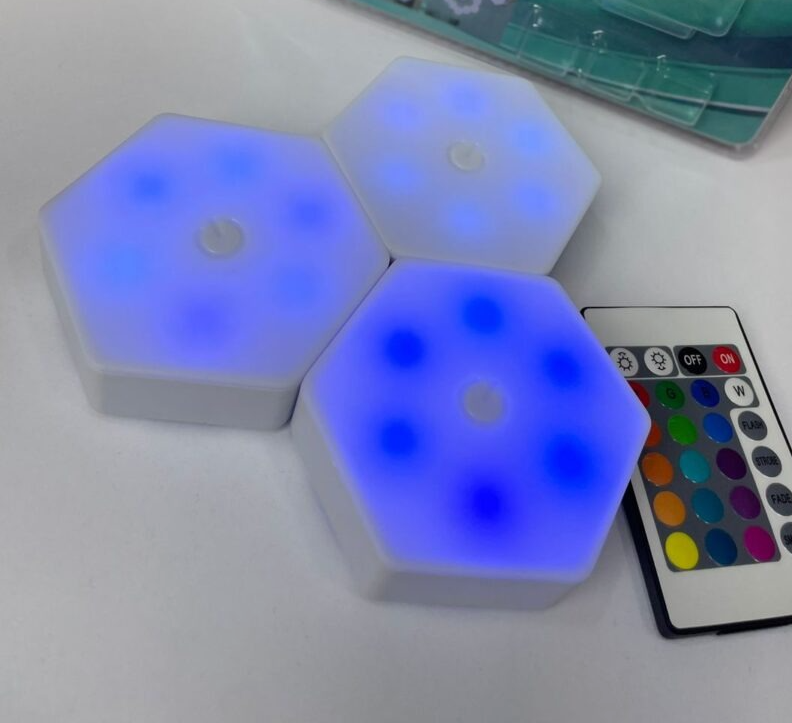Miniatura 2 de Juego De 3 Luces Led Hexagonales Rgb